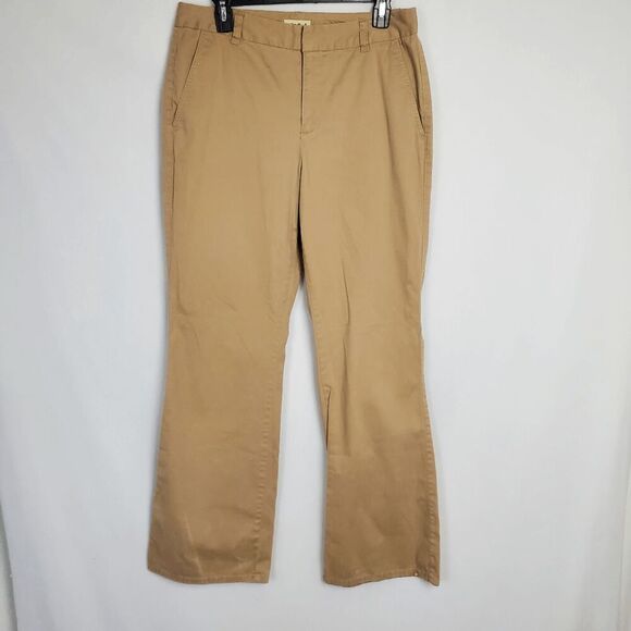 Eddie Bauer Mercer Fit Size 10 Khaki Flare Pants - Picture 1 of 6